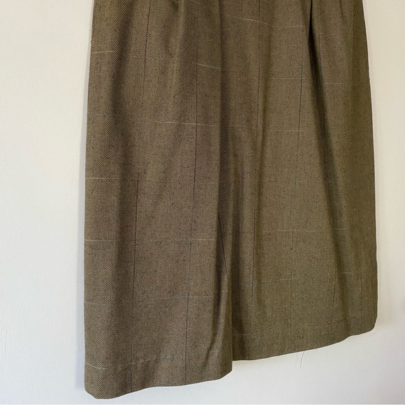 Vintage Kasper for A.S.L. Brown Suit Set Blazer Jacket and Matching Skirt - Picture 4 of 13